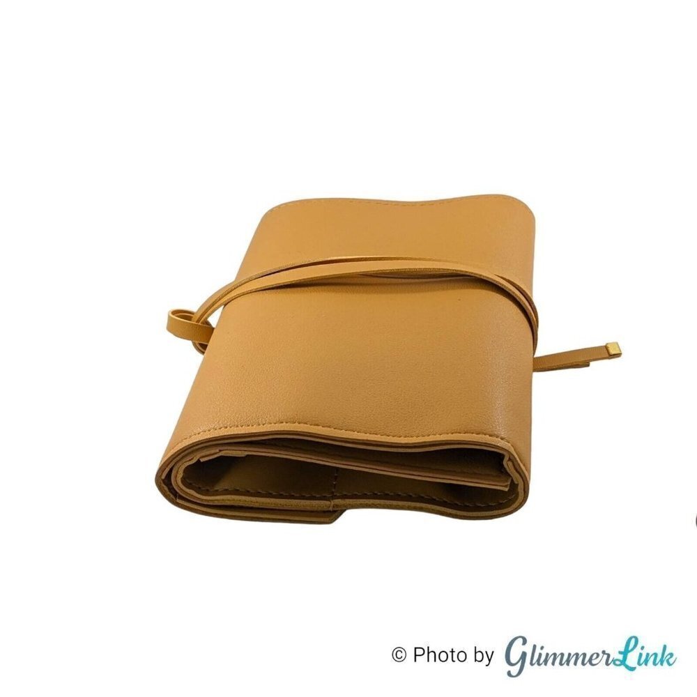 Glass Ladder Co Honey Vegan Leather Katherine Tech Organizer Roll Up Pouch - Picture 7 of 12